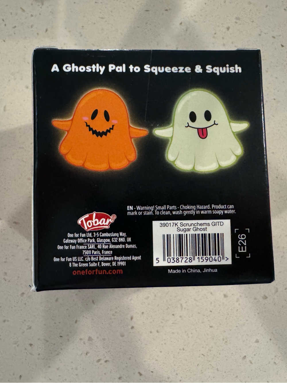 Scrunchems Squishy Sugar Ghost Clear Glow in the Dark Halloween Squishy NEW! - Picture 3 of 3
